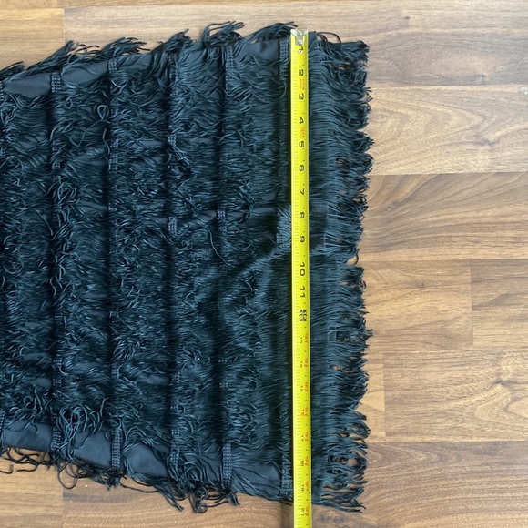 Express Black Strapless mini dress size 2 with fringe (flapper) - Picture 6 of 6